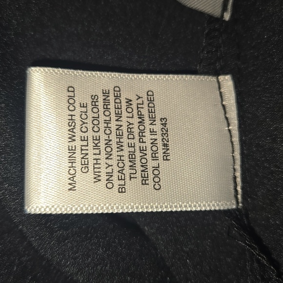 New York & Company Women's Wrap Front Satin High Low Dress Black Size M NWOT - Picture 11 of 11